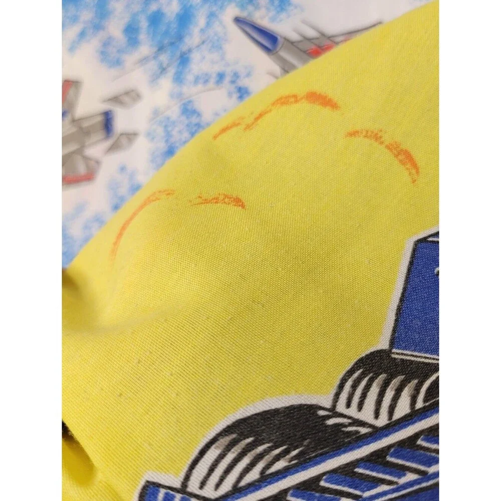 Vintage 1980s Transformers Optimus Prime Twin Bed Sheets Set Fitted & Flat Sheet